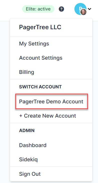 pagertree switch accounts